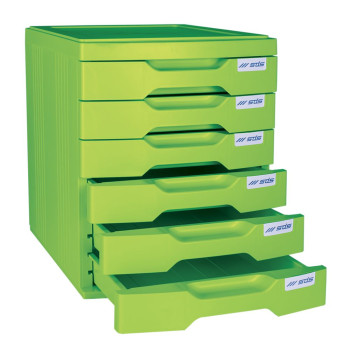 SDS Desk Drawer Filing System 6 Drawers - Green - Image 3