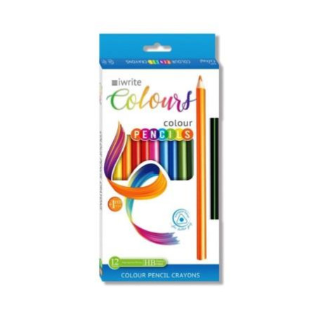 iWRITE COLOURS Colouring Pencils 12 + 1 HB Grphite Pencil