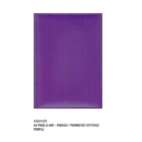 A4 Diary Page A Day 2026 Purple