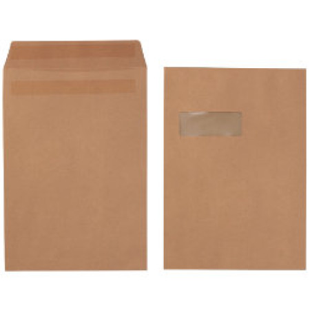 C4 Envelopes Manila Window Self-Seal Pocket (Box 250)